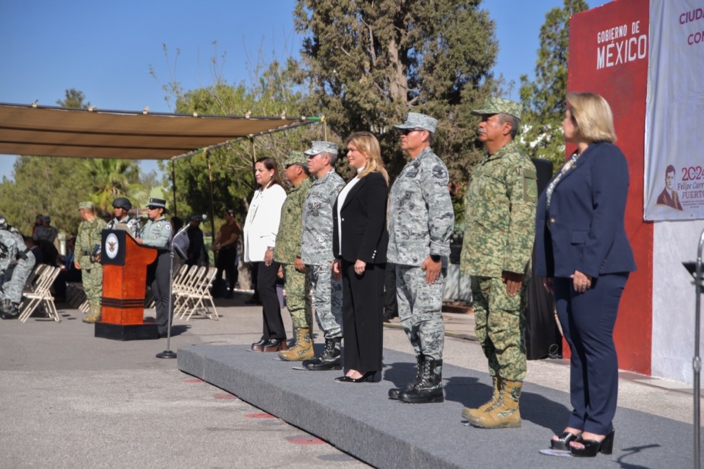 La Gobernadora asiste a la toma de posesión de Fernando Colchado Gómez como coordinador estatal de la Guardia Nacional en Chihuahua
